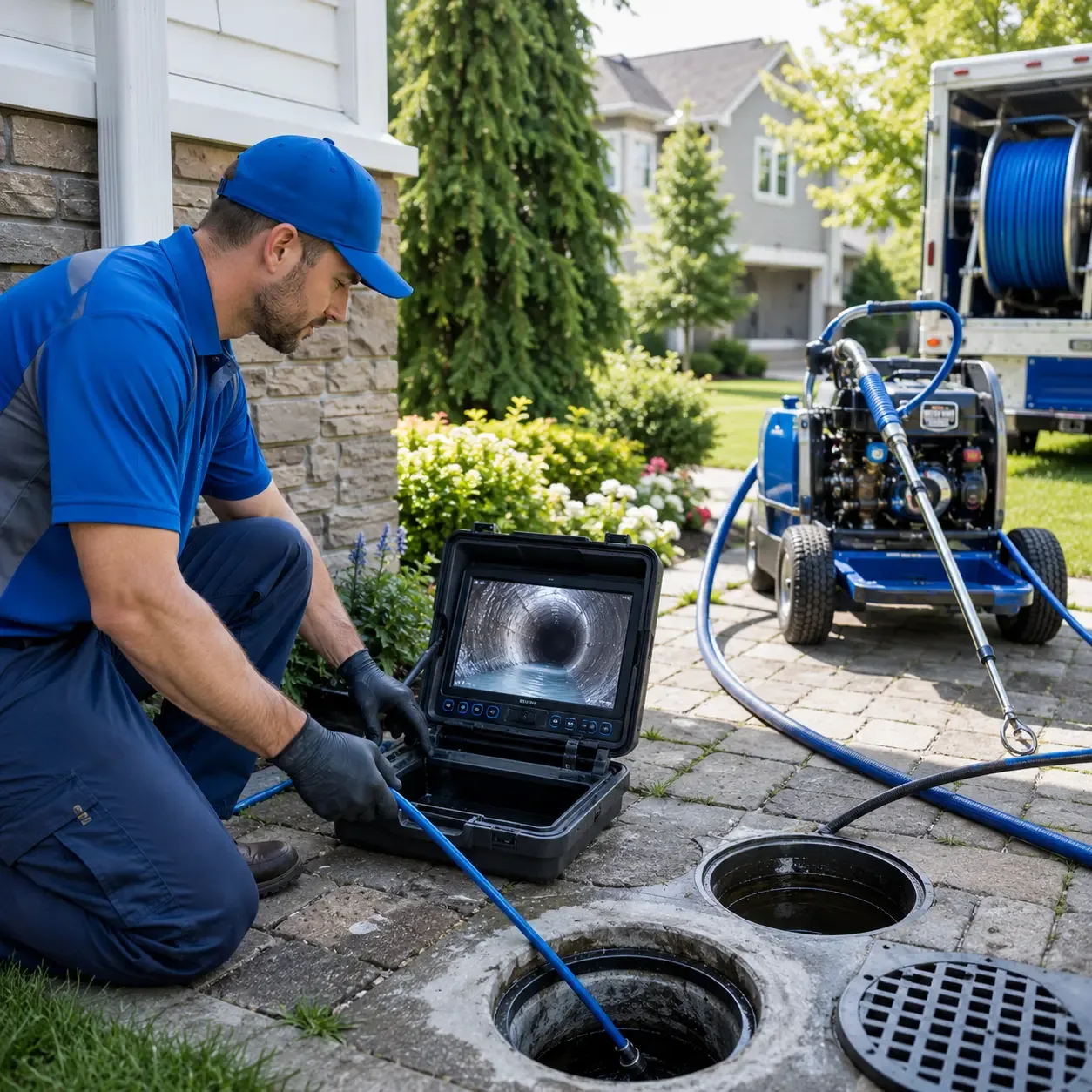 Outdoor drain cleaning professionals serving Goshen, CT