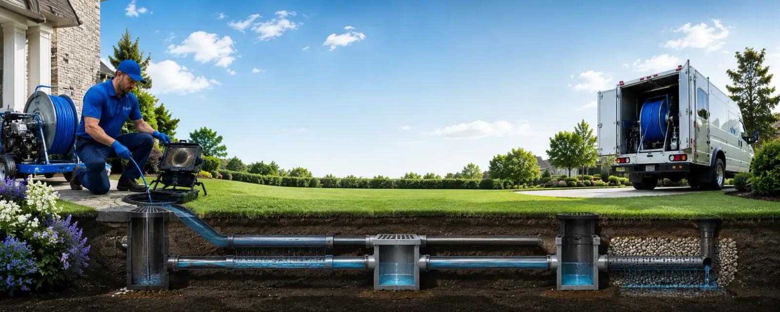 Outdoor drain cleaning information for Goshen, CT